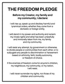 Freedom Pledge Poster