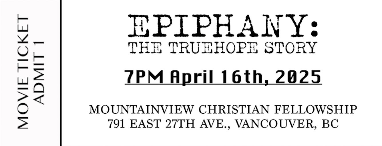 Epiphany: The TrueHope Story Movie Ticket